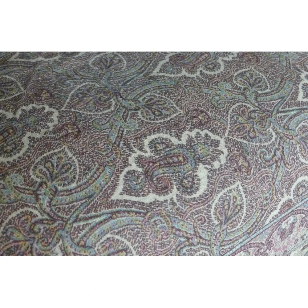 Pottery Barn Paisley Floral Duvet Cover Burgundy Traditional Bohemian Full/Queen